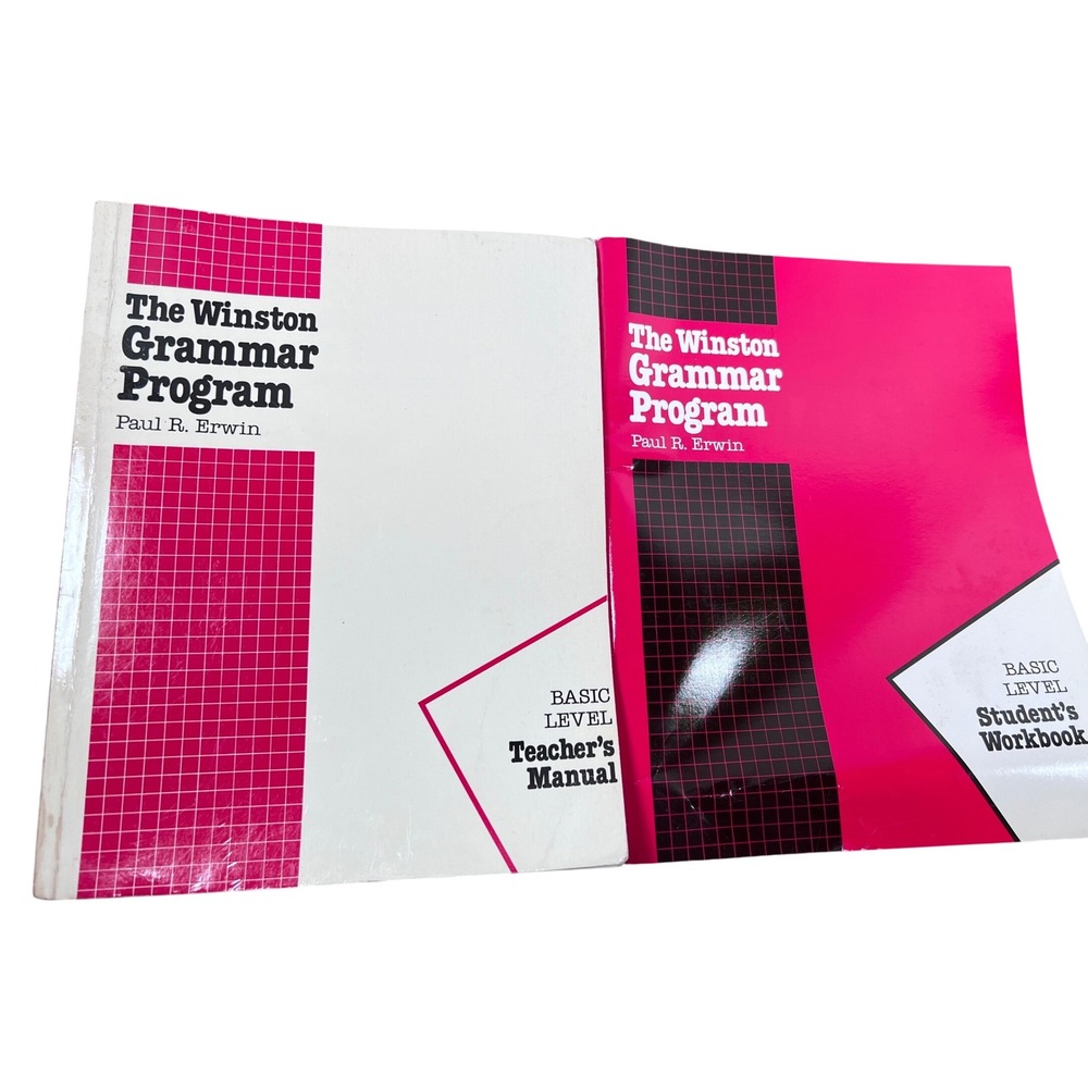 The Winston Grammar Program Basic Workbook & Teacher‎ Manual Paul R Erwin Good